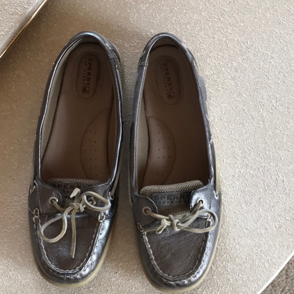 Sperry Women's Silver Boat Shoes